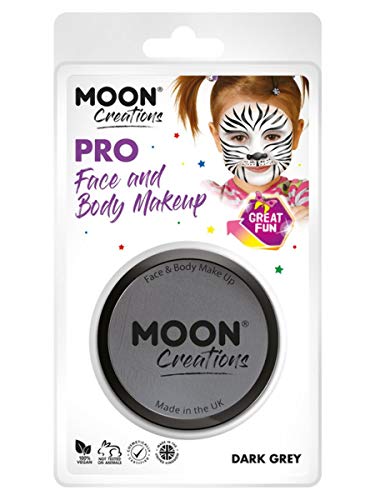 Moon Creations Pro Face Paint Cake Pot Dark Grey