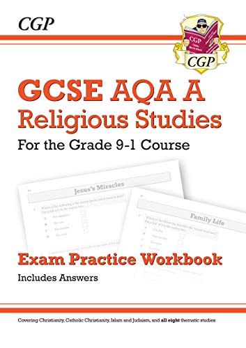 GCSE Religious Studies workbook cover with red and black text on a white background.
