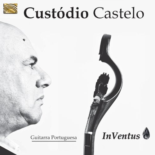 "CD cover featuring a man's profile and a Portuguese guitar headstock."
