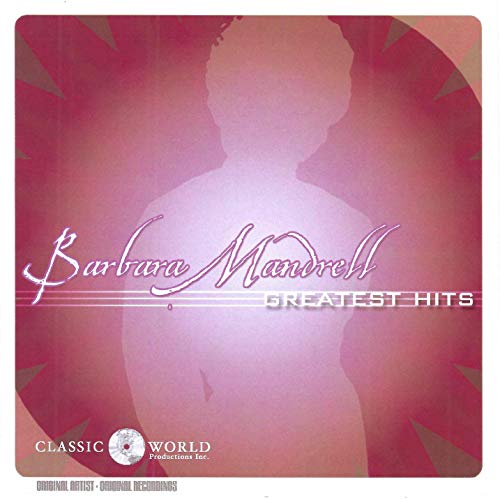 "CD cover with a pink-toned silhouette of Barbara Mandrell and her name."
