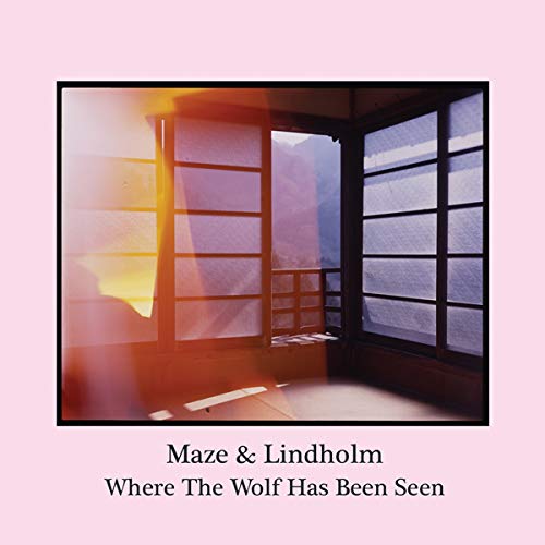Album cover with a pink background and a room with grid windows.