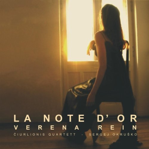 A woman stands by a window, backlit, with text "La Note d'Or" at the bottom.