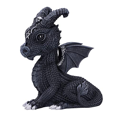 Nemesis Now Cult Cuties Lucifly 10.7cm, Resin, Black, Cult Cuties Dragon Figurine, Scarily Adorable Horned Dragon Figurine, Silver Detailing, Cast in the Finest Resin, Lovingly Hand-Painted