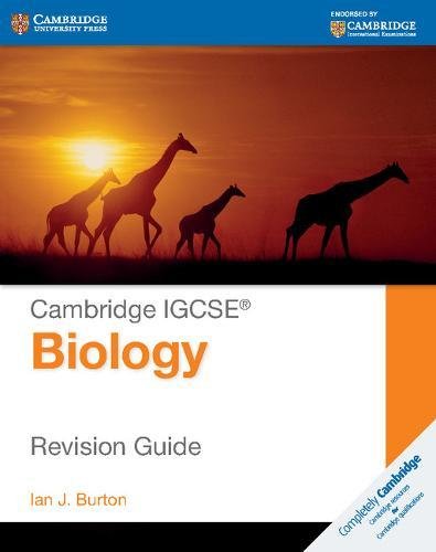 The image depicts a textbook cover featuring silhouetted giraffes against a vibrant orange sunset.