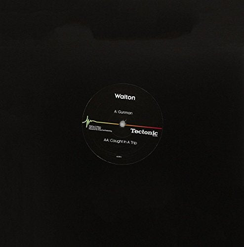 Black vinyl record with "Walton" and "Tectonic" labels, against a black background.
