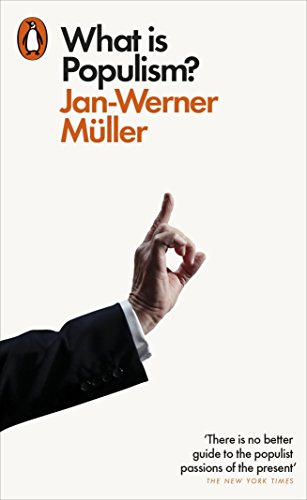 "Book cover of 'What is Populism?' by Jan-Werner Muller featuring a raised hand."