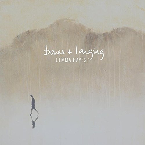 "Album cover with beige background, silhouette of a person, and white text."