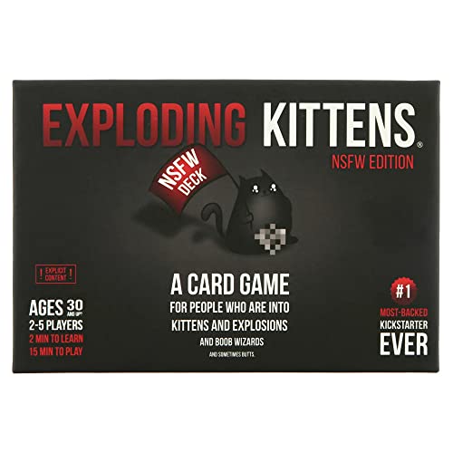 Exploding Kittens NSFW by Exploding Kittens - Card Games for Adults & Teens - A Russian Roulette Card Game (Packaging may vary)