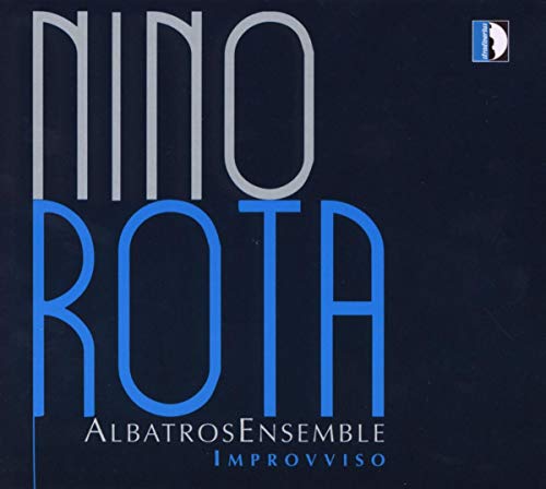 "CD cover with 'NINO ROTA' in large text on a dark blue background."