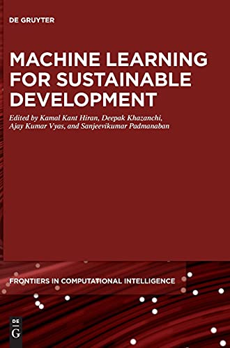 "Red book cover with white text, titled 'Machine Learning for Sustainable Development'."