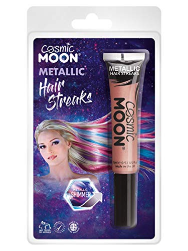Cosmic Moon Metallic Hair Streaks Rose Gold