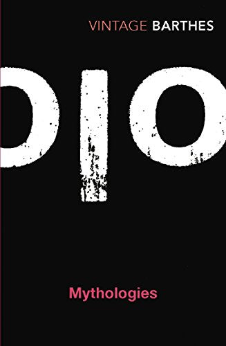 "Black book cover with 'DIO' in large white letters and 'Mythologies' in pink below."