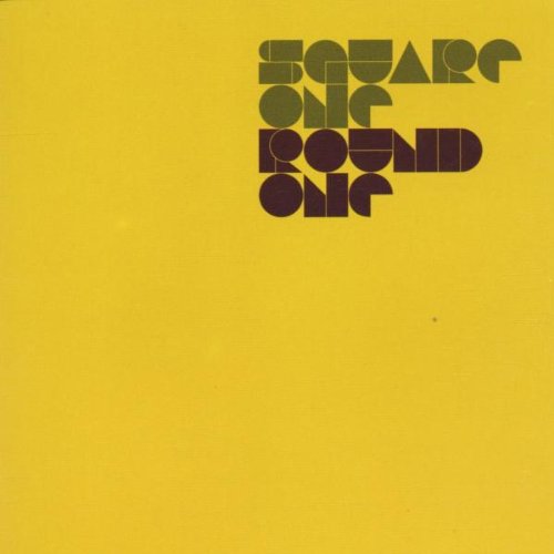 Yellow CD cover with stacked black text reading "Square One Round One".