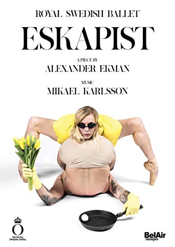 DVD cover featuring a woman sitting on the floor with yellow flowers and a frying pan.