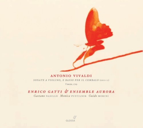 Cream-colored CD cover with red butterfly and text listing artist and ensemble names.