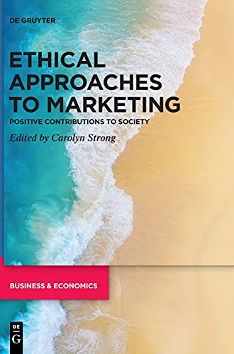 "Book cover with ocean waves on sandy beach and title 'Ethical Approaches to Marketing'."