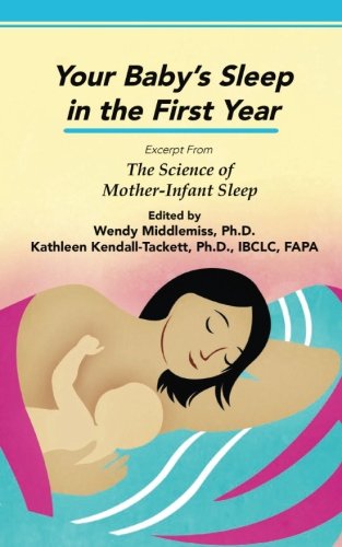 The image is a book cover featuring a mother and baby. Alt text: Book cover with illustration of mother sleeping with baby on her chest.