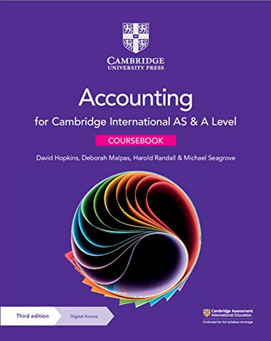 Cambridge International AS & A Level Accounting Coursebook with Digital Access (2 Years)