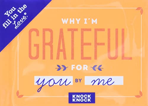 Knock Knock Why I'm Grateful For You Fill In The Love Book Fill-in-the-blank Gift Journal, 4.5 X 3.25-inches