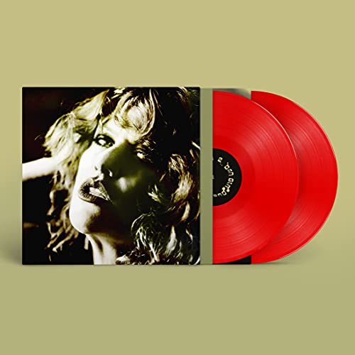 Double red vinyl record with cover featuring a portrait of a woman.