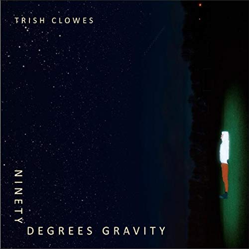 "Album cover with a person in white and red against a starry night sky."