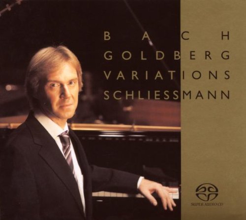 CD cover with pianist Burkard Schliessmann and gold text on a green background.