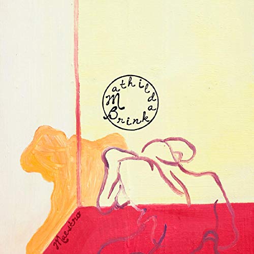 "Vinyl album cover with abstract artwork featuring the artist's name, 'Mathilda Brink'."