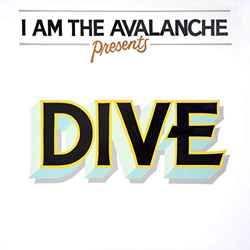 The image shows a vinyl record cover with "DIVE" in large, 3D text.