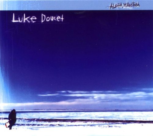 Album cover with a person on a snowy beach under a blue sky.