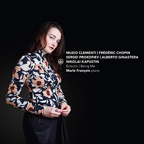 CD cover featuring a woman in a floral shirt against a black background.