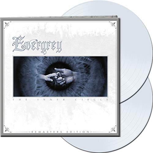 White vinyl record sleeve with hands touching, titled "Evergrey - The Inner Circle".