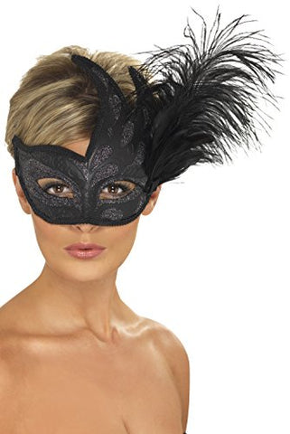 Smiffys Ornate Colombina Flame and Feather Mask