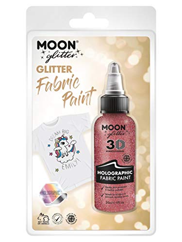 Moon Glitter Holographic Glitter Fabric Paint Pink