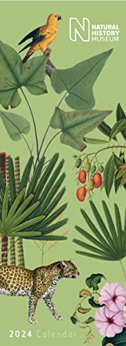 2024 Natural History Museum Botanical Slim Wall Calendar Month To View