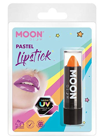 Smiffys Moon Glow Pastel Neon UV Lipstick, Orange