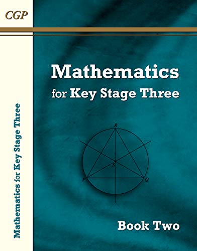 "Maths textbook cover with teal background, geometric diagram, and white text."