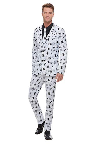 Smiffys 50814XL Bugging Out Suit, Men, White, XL - Size 46"-48"