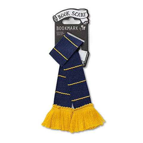 Book Scarf Bookmark - Navy & Yellow