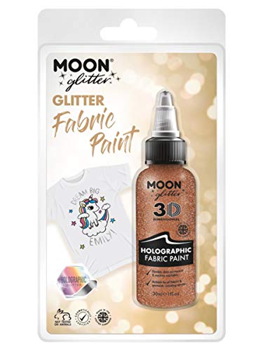Moon Glitter Holographic Glitter Fabric Paint Rose