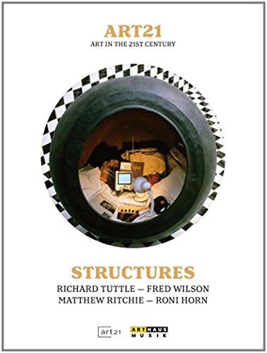 "White DVD cover with 'ART21' and 'STRUCTURES' titles, featuring a circular image of an art installation."