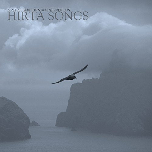 "CD cover with a seagull flying over rocky cliffs in a misty, gray landscape."