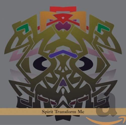"CD cover with abstract, multi-colored face design and black background."