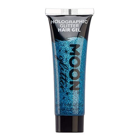 Holographic Glitter Hair Gel by Moon Glitter - 20ml - Blue