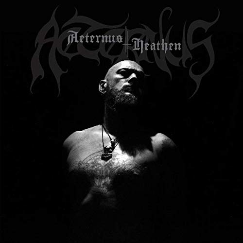 Black and white vinyl album cover featuring a man with a shaved head and tattoos.