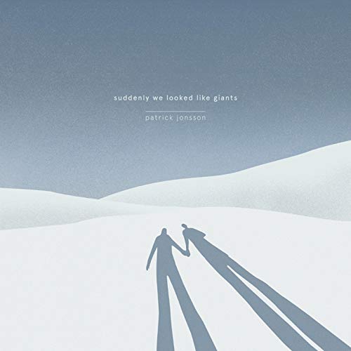 Vinyl album cover with silhouetted figures in a snowy landscape, artist Patrick Jonsson.