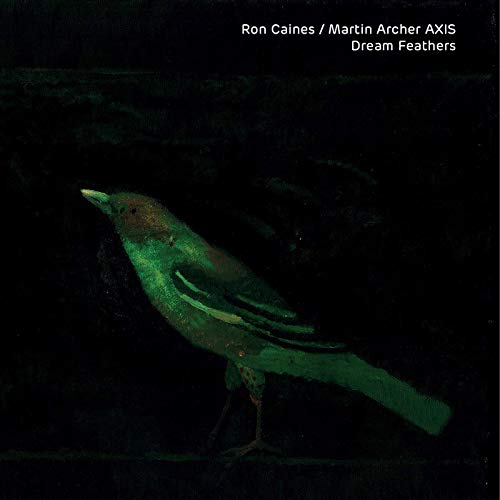 "CD cover featuring a green bird on a dark background with white text."