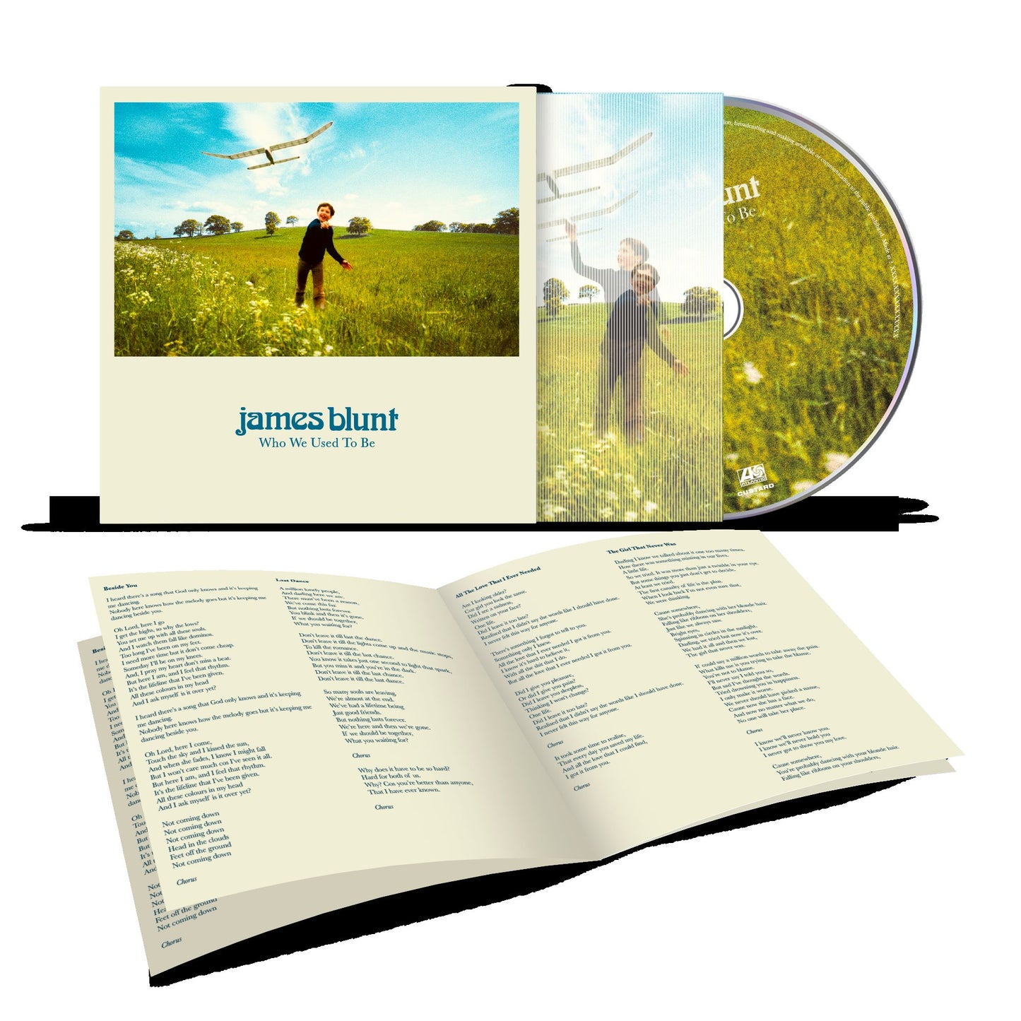 "James Blunt CD with booklet and disc, featuring a man in a field."