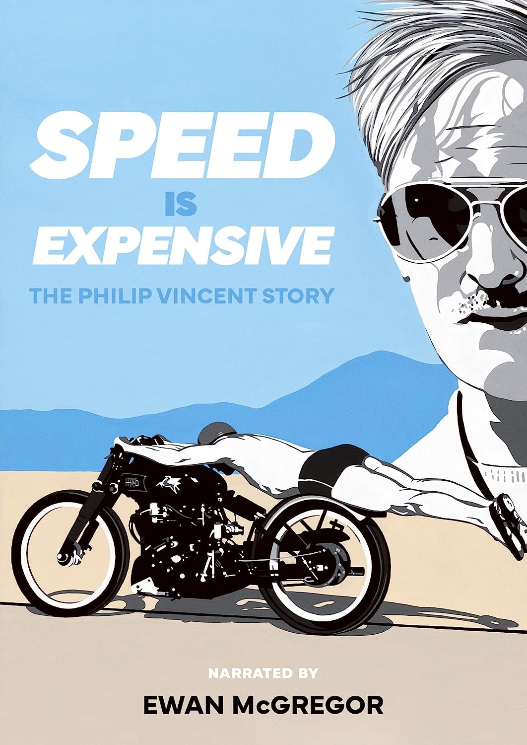 DVD cover with a man and a motorcycle on a sandy background.