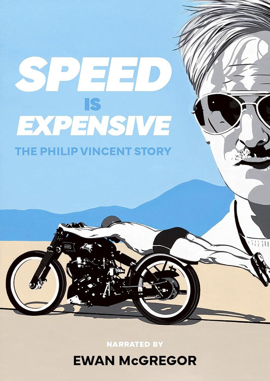 DVD cover with a man and a motorcycle on a sandy background.