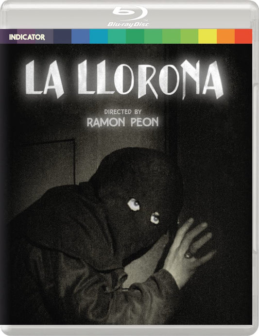 "Blu-ray case with black and white cover featuring a person in a dark hooded cloak."